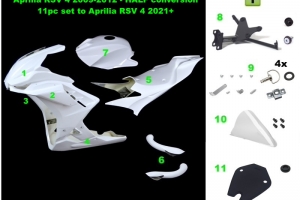 Aprilia RSV 4 2009-2012 - konverze RSV 4 2021+ - Kompletní sada racing 11 dílná 