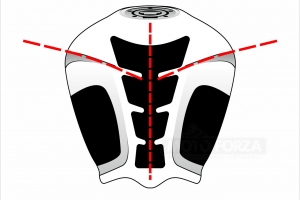 20067W/N - Ducati V4 Panigale 2018-2024 - Ochranná folie - Stomp grids - Tank pads - Pár