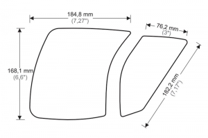 20067W/N - Ducati V4 Panigale 2018-2024 - Ochranná folie - Stomp grids - Tank pads - Pár