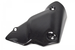 Ducati 848,1098,1198 2008-2011 Kryt výfuku - velký CARBON plain Lesklý