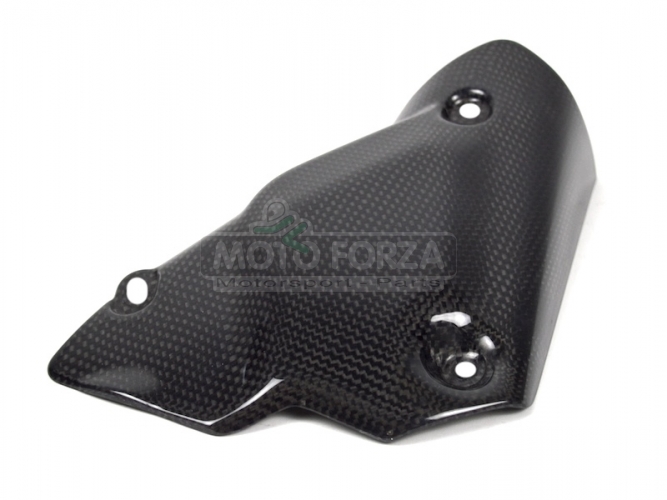 Ducati 848,1098,1198 2008-2011 Kryt výfuku - velký CARBON plain Lesklý