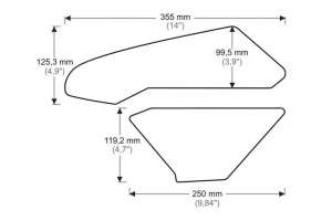 20074W/N - Ochranná folie - Stomp grids - Tank pads - Pár