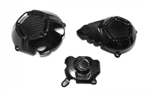 Kawasaki Z800 2013-2013-2014-2015-2016-2017 - kryty motoru - set - CARBON TWILL - LESKLÝ