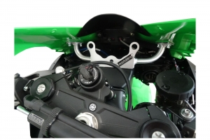 Kawasaki ZX-10R Ninja 2021-2024 Držák otáčkoměru Racing s náfukem racing GFK černý - SET, ALU stříbrný