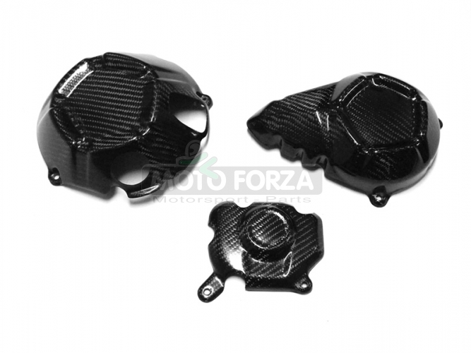 Kawasaki Z800 2013-2013-2014-2015-2016-2017 - kryty motoru - set - CARBON TWILL - LESKLÝ