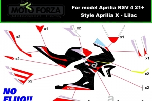 Samolepky - SET - Styl Aprilia X - 2 Provedení