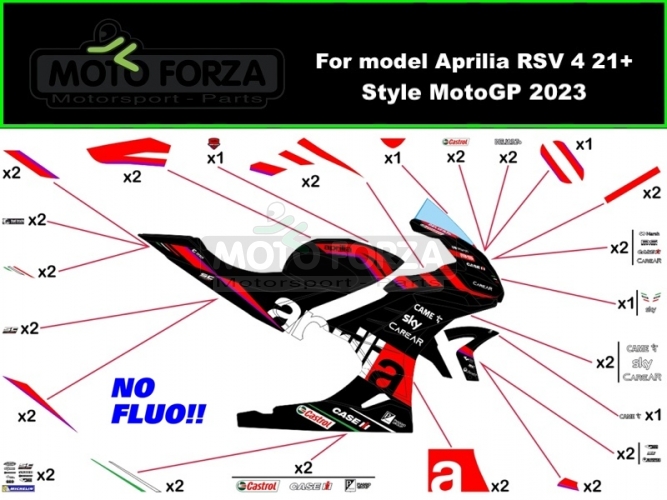 Samolepky - SET - Styl Moto GP - 5 provedení