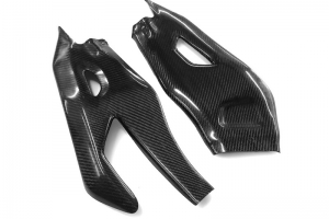 Yamaha YZF R1 2015-2019, 2020-2024 - Kryty zadní vidlice - pár - CARBON Twill lesklý