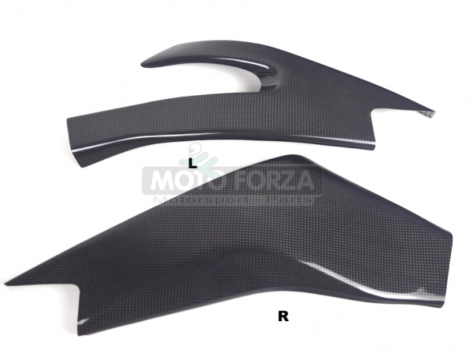 Yamaha YZF R6 2006-2016 - Kryty zadní vidlice - pár -  CARBON plain lesklý